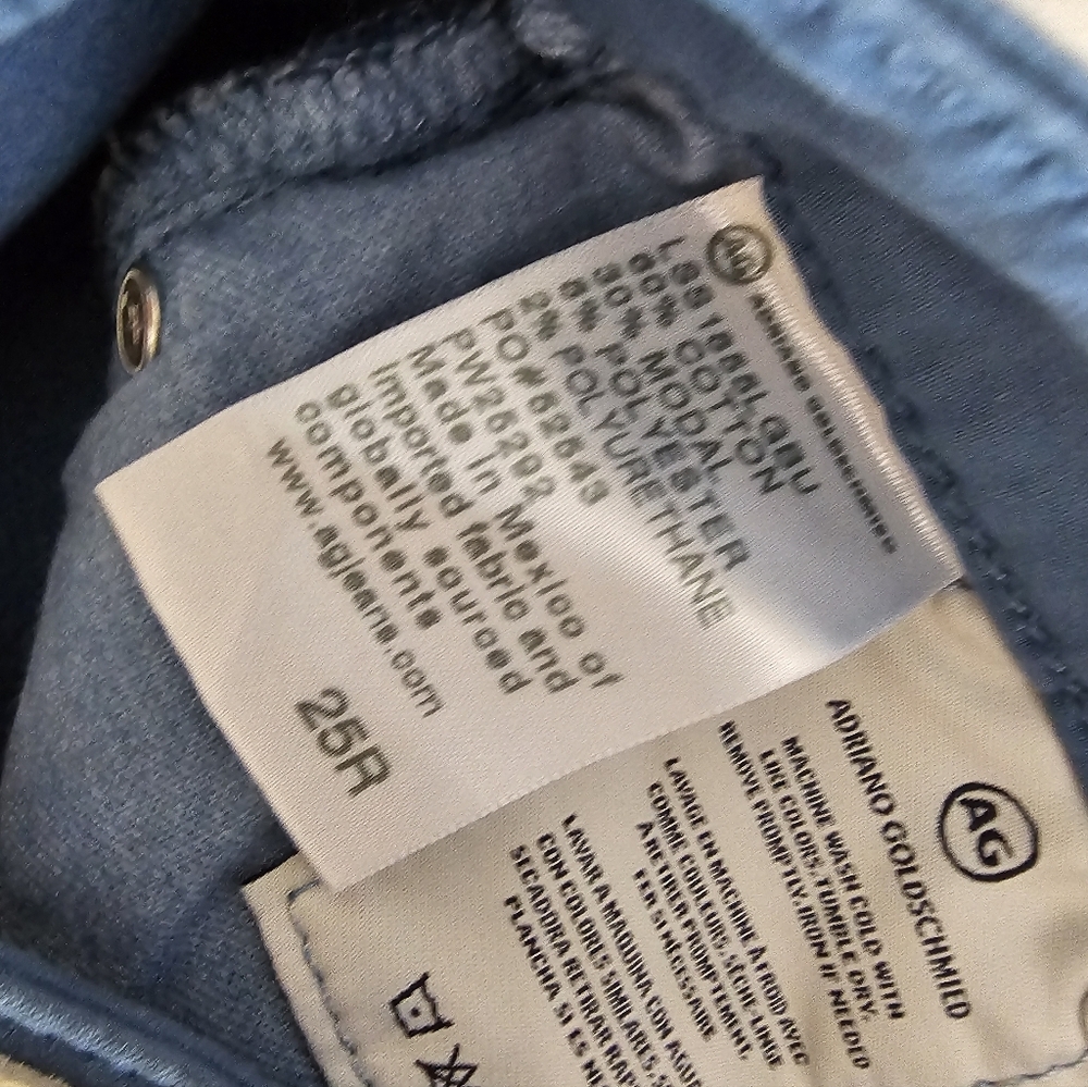 Ag Adriano Goldschmied Prima Ankle Cigarette Skinny Midrise Blue Jeans 25 NWT - Picture 8 of 8